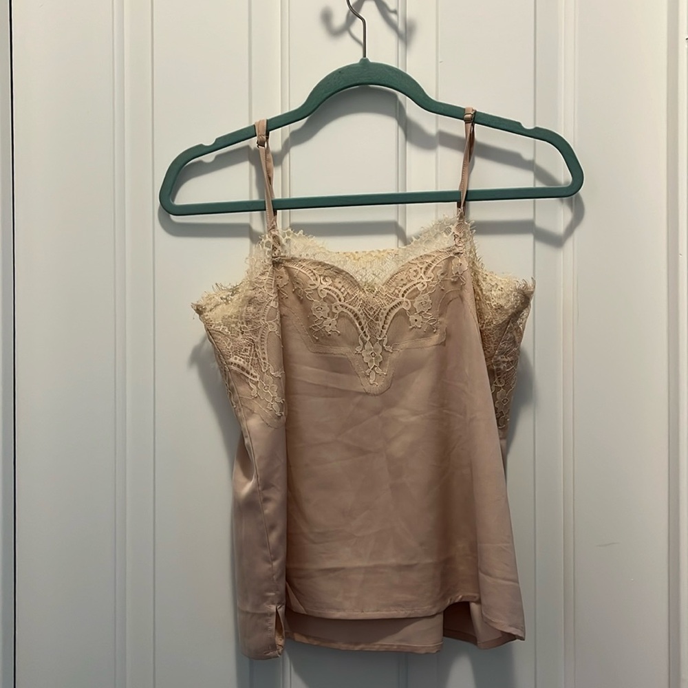 Silky, lace camisole with adjustable straps